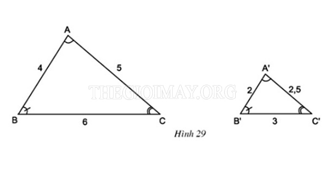 Ví dụ tam giác đồng dạn