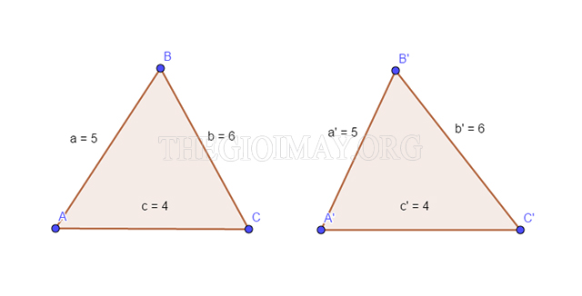 Tam giác ABC đồng dạng với tam giác A’B’C’ (Hình vẽ)
