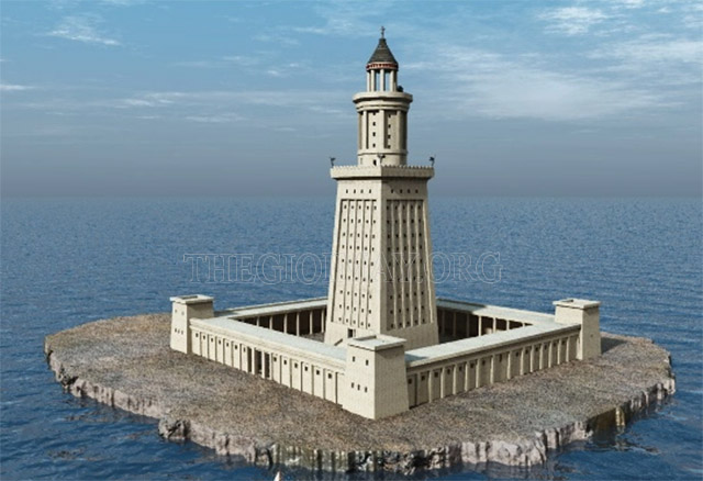 Hình ảnh tái hiện lại ngọn hải đăng Alexandria