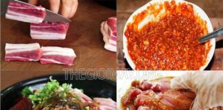 Ướp thịt ba chỉ nướng sa tế ngon mềm