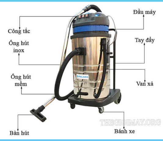 Các bộ phận quan trọng của máy hút bụi công nghiệp