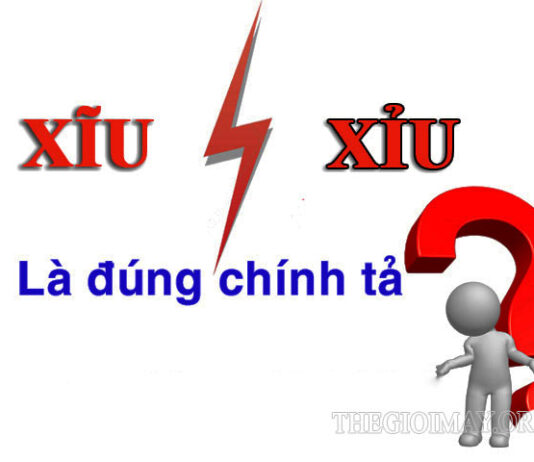 Xĩu hay xỉu là từ viết đúng chính tả