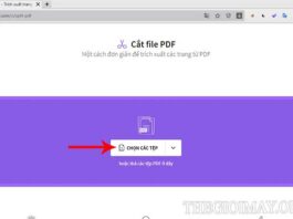 Tải tệp PDF cần cắt lên