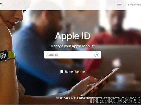 Truy cập vào trang web Apple ID