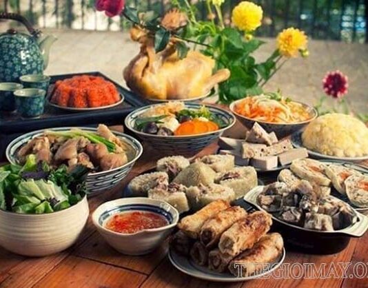 Mâm cúng tết nguyên tiêu 